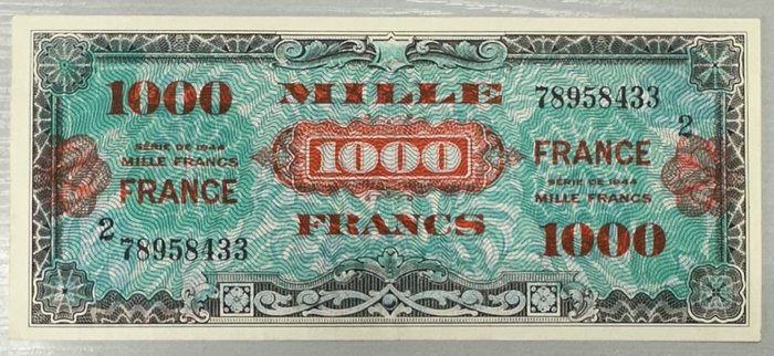 France. 1000 francs usato  