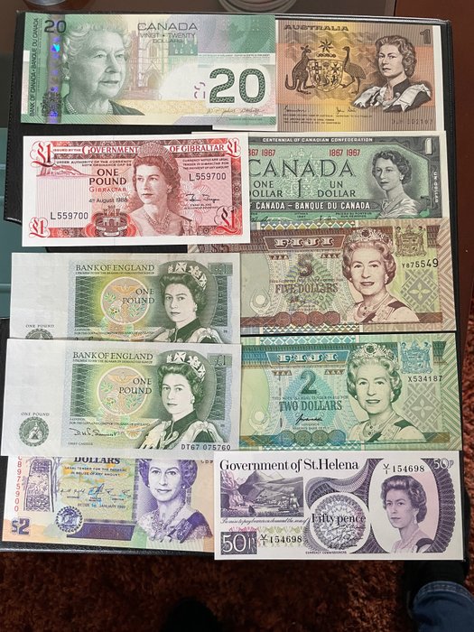 Banknotes queen elizabeth for sale  