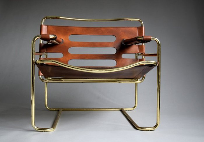 Lounge chair brass for sale  