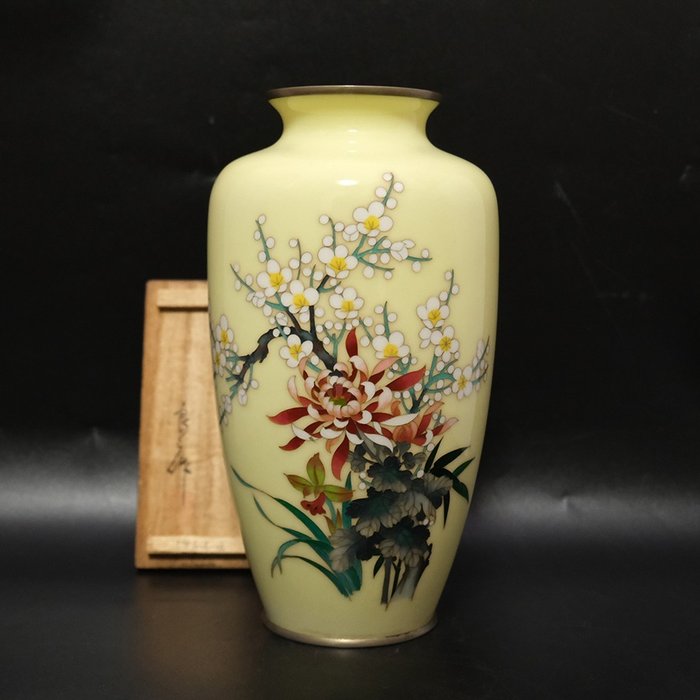Flower cloisonne vase for sale  