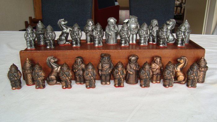 Chess set metal for sale  
