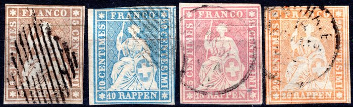 Switzerland 1856 1857 usato  