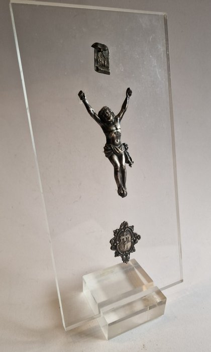 Crucifix silverplate 1920 for sale  