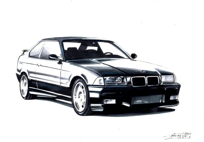 Original drawing bmw for sale  