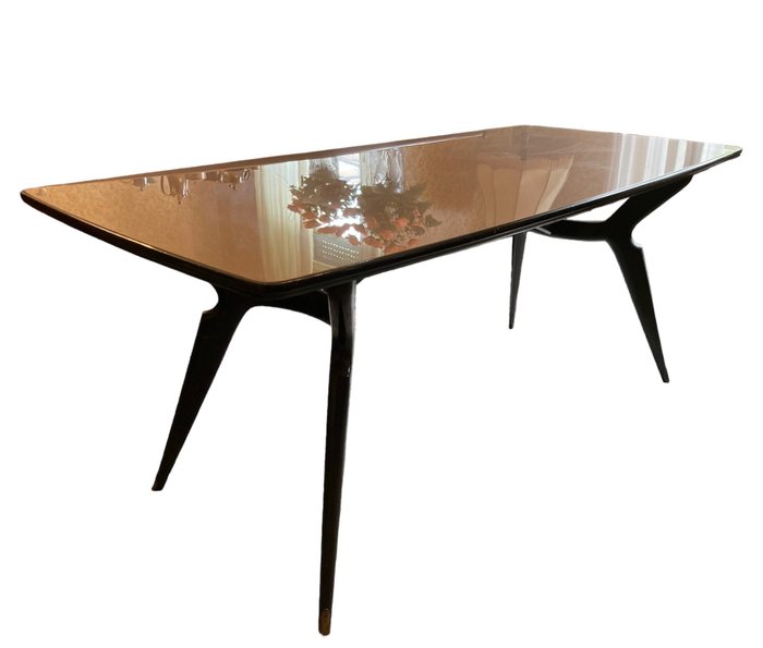 Table glass wood d'occasion  