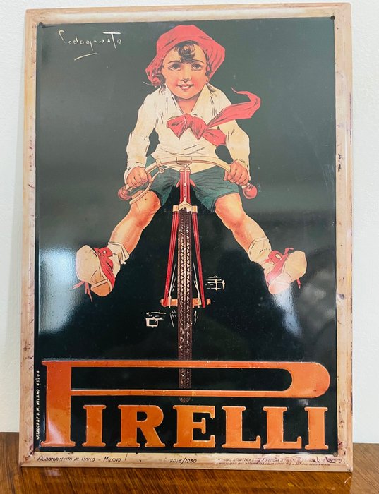 Pirelli plaque metal for sale  