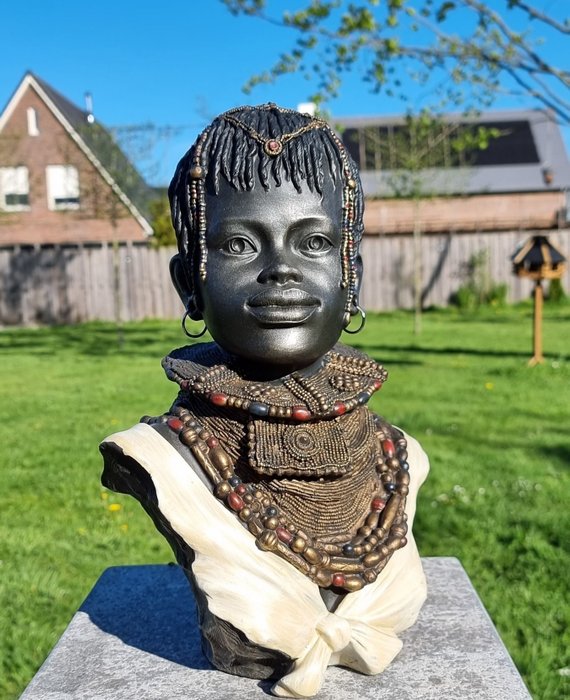 Statue african boy d'occasion  
