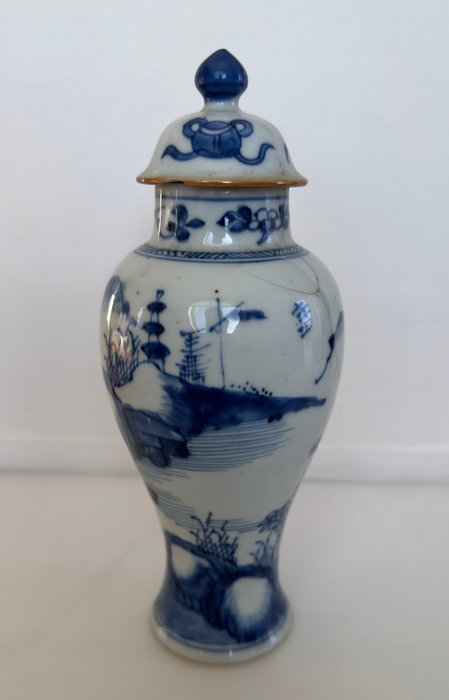 Blue white vase for sale  