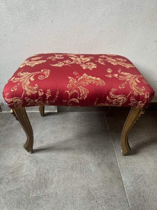 Footstool textiles wood for sale  