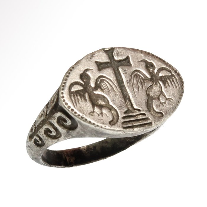 Byzantine silver ring d'occasion  