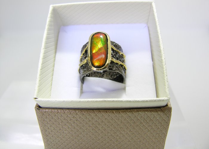 Ammolite ring height for sale  