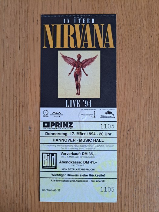 Official concert ticket d'occasion  