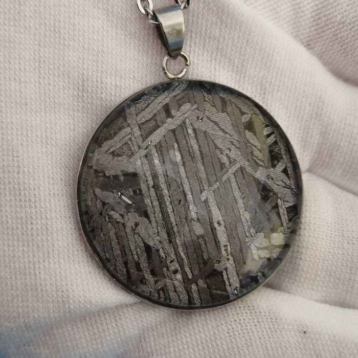 Steel meteorite pendant for sale  