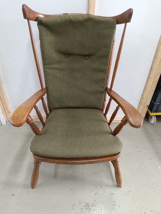 Chair wood upholstered for sale  