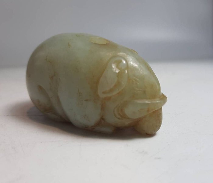 Jade figure recumbent for sale  