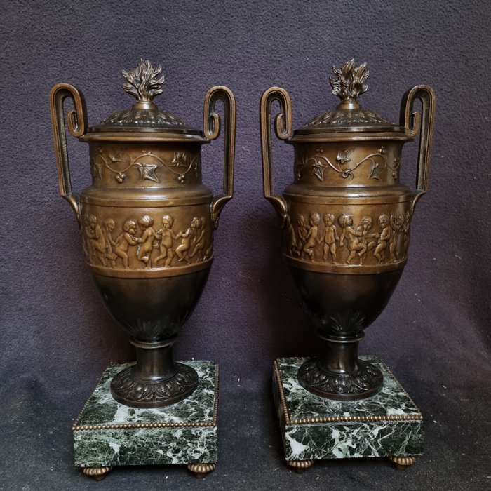 Lidded vase set for sale  