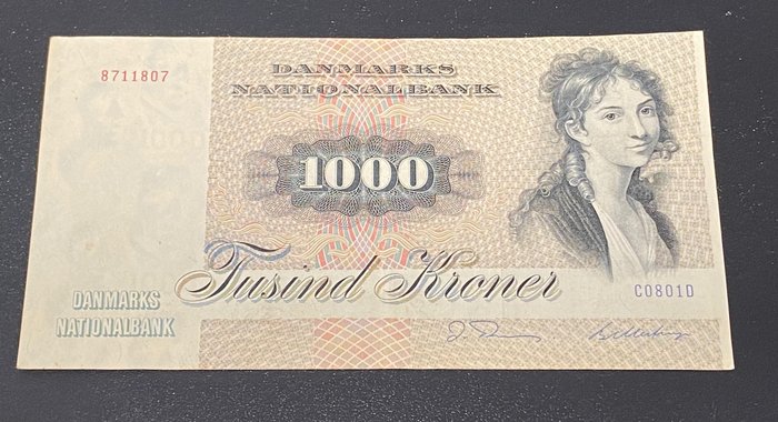 Denmark. 1000 kroner for sale  
