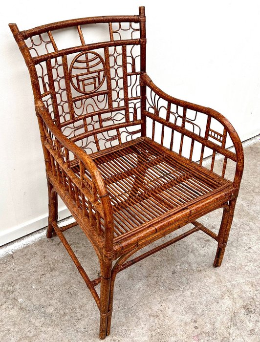 Armchair chinoiserie bamboo for sale  