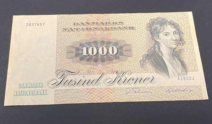 Denmark. 1000 kroner for sale  