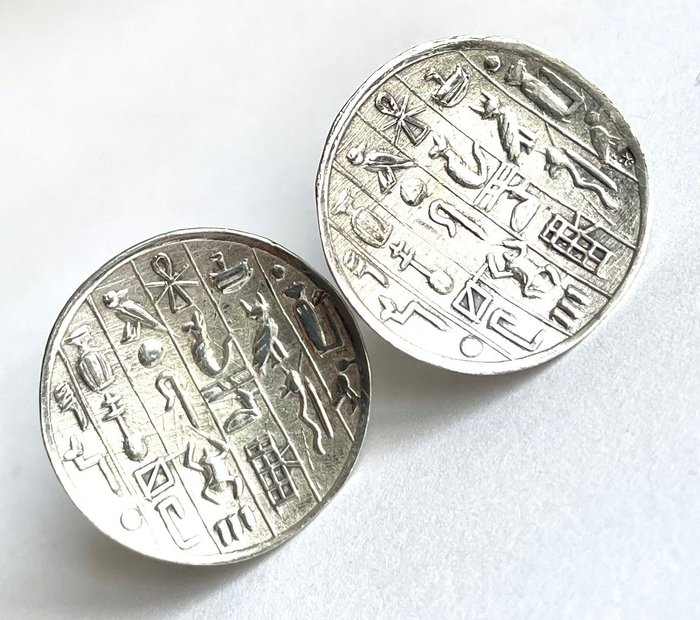 Silver egyptian hieroglyphs for sale  