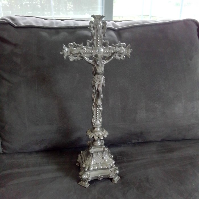 Antique crucifix steel for sale  