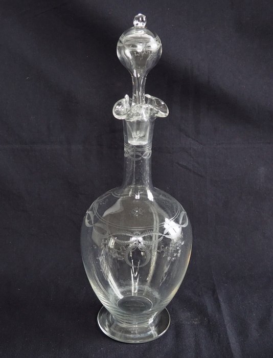 Baccarat carafe gravure d'occasion  