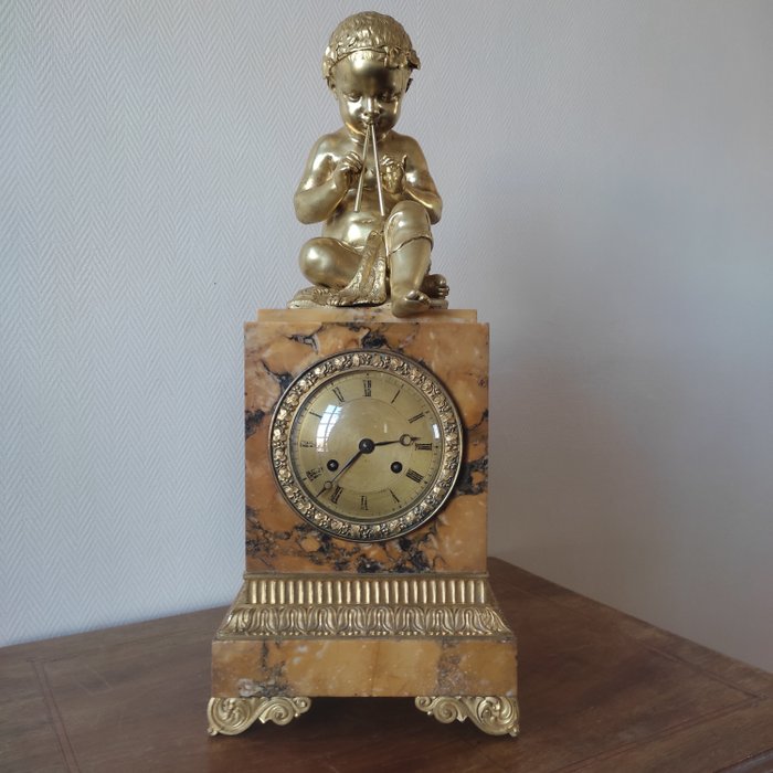 Mantel clock gilt for sale  