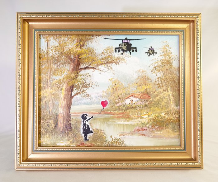 Fictional banksy helicopter for sale  