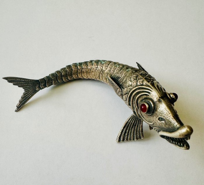 Sculpture poisson argent d'occasion  