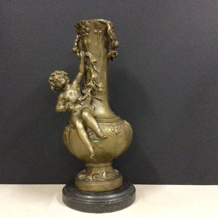 Sculpture cherub vase for sale  