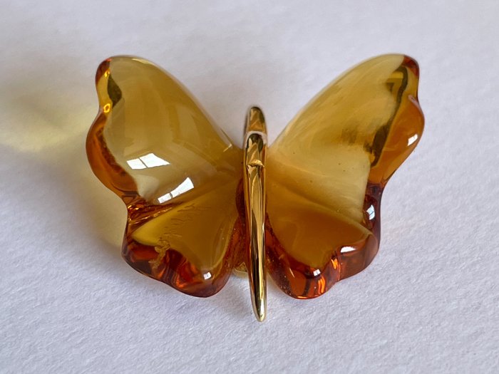 Lalique papillon gold for sale  
