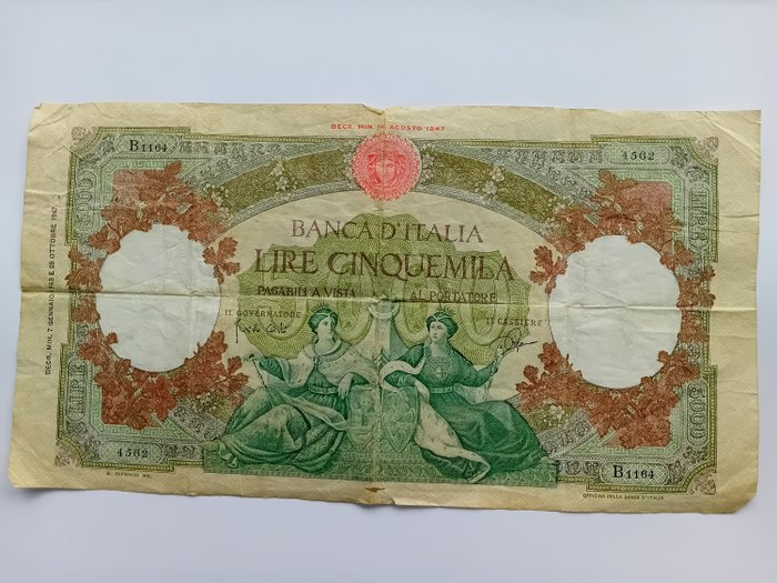 Italy 5000 lire usato  