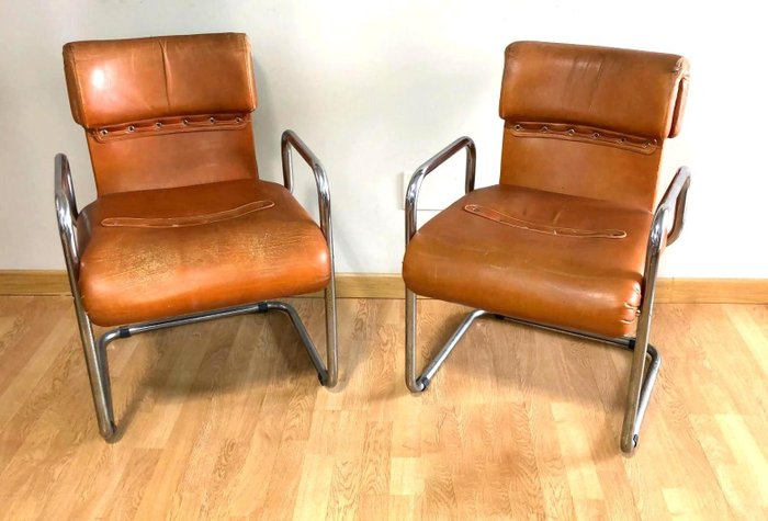 Armchair steel pair for sale  