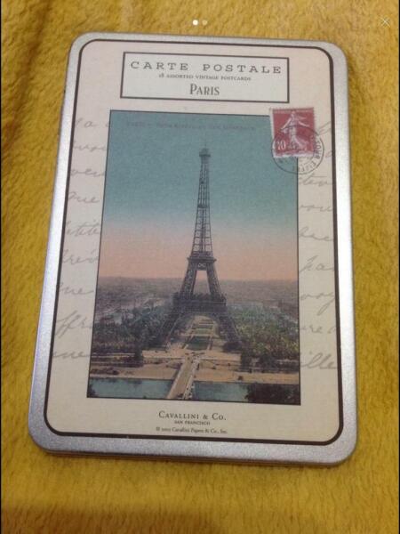 Tin Containing Old Reproduction Postcards of Paris. for sale  Littleborough
