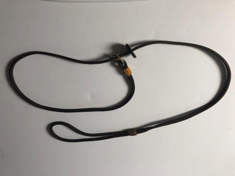 Leather hand stitched dog slip lead for sale  Sale