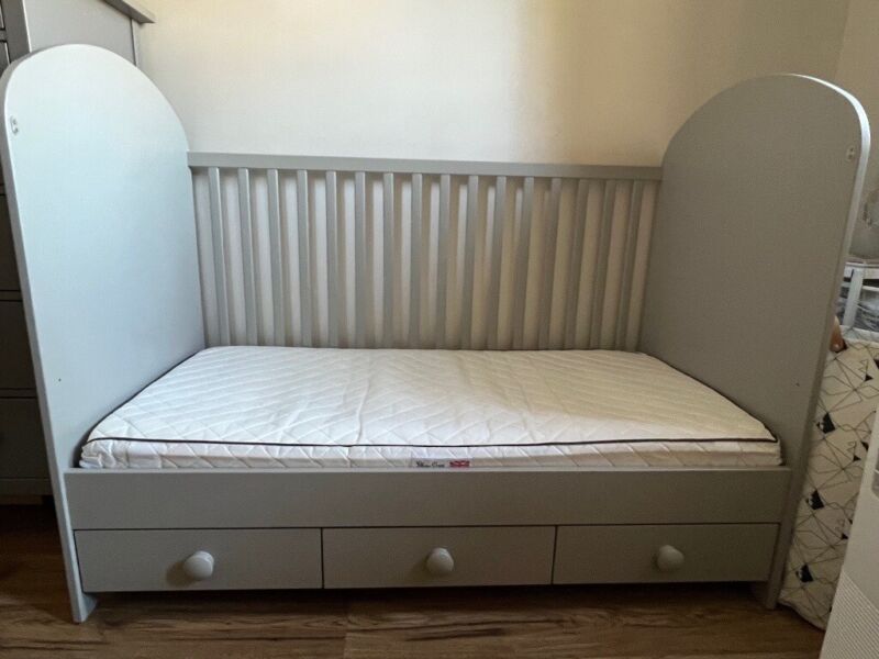 Ikea Gonatt cot + Silver Cross mattress for sale  Peterborough