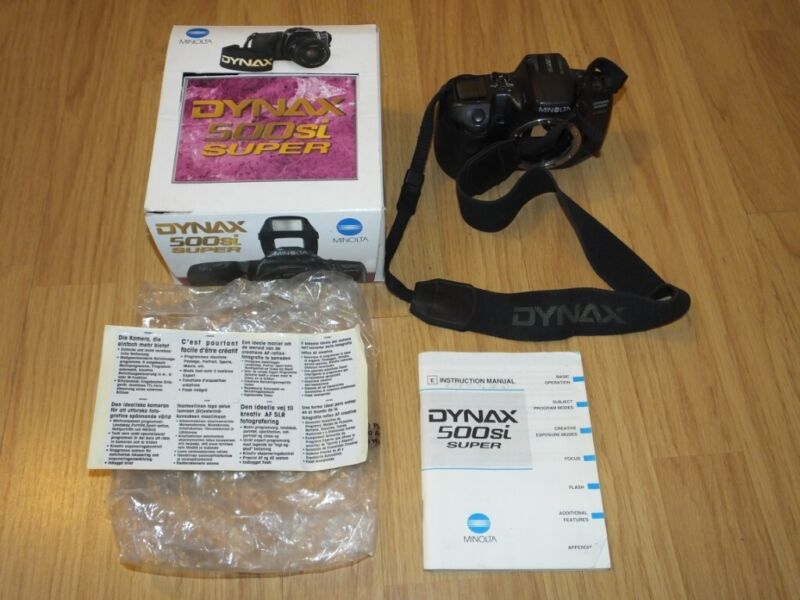 MINOLTA DYNAX 500SI SUPER (35MM FILM CAMERA) BOXED WITH INSTRUCTION BOOK for sale  Gosport