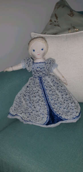 Beautiful handmade vintage cloth reversible Cinderella doll for sale  Huddersfield