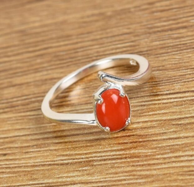 NEW!! Natural Coral Ring & Earrings in Sterling Silver, used for sale  Machynlleth