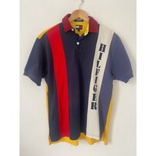 Camiseta polo Tommy Hilfiger manga curta pequena gola pulôver soletrar vintage comprar usado  Enviando para Brazil