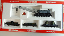 Fleischmann H0 5597 Zestaw wagonów dźwigowych DB w oryginalnym opakowaniu PR9003, używany na sprzedaż  Wysyłka do Poland