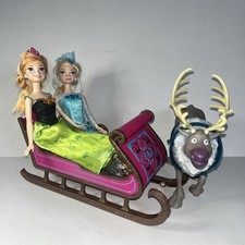 Bonecas 2014 Disney Frozen Sleigh 11" W Sven, Elsa e Anna 12" comprar usado  Enviando para Brazil