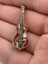 Broche de lapela antigo de guitarra vintage tom dourado bom! comprar usado  Enviando para Brazil