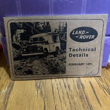 Land rover technical for sale  BRIGHTON