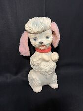 Usado, Brinquedo de borracha vintage década de 1960 poodle branco Edward Mobley orelhas rosa 11,5” comprar usado  Enviando para Brazil