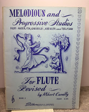 Estudos Melodiosos e Progressivos para Flauta LIVRO 1 Revisado por ROBERY CAVALLY 1958 comprar usado  Enviando para Brazil