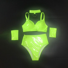 Usado, Fantasia de bar Nigtclub biquíni feminino roupa de dança polo dançarina palco show roupa comprar usado  Enviando para Brazil