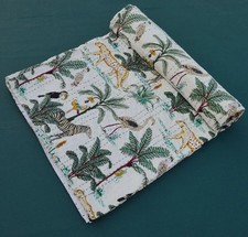 Colcha Kantha Vintage Indiana King Size Estampa de Animais Multi Colcha Lance de Algodão comprar usado  Enviando para Brazil