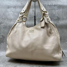 Bolsa de ombro COACH Madison couro branco marfim satchel excelente estado autêntica comprar usado  Enviando para Brazil