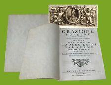Orazione funebre nella usato  Vanzaghello